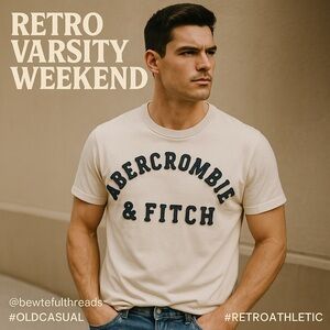 Abercrombie & Fitch Men’s “Muscle Fit” Raised Letter Tee | Size XL